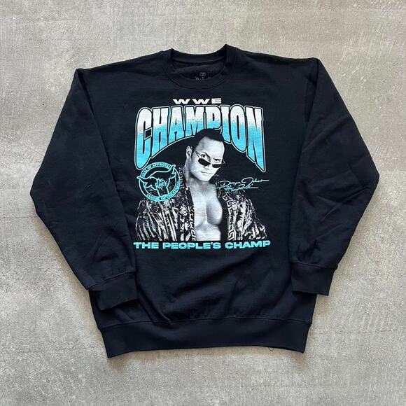 Retro Vintage Style WWE The Rock Crewneck Sweater - Picture 1 of 2